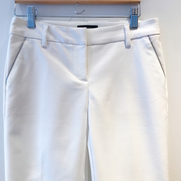 Winter White dress pant with silver pocket trim - Picture 7 of 8